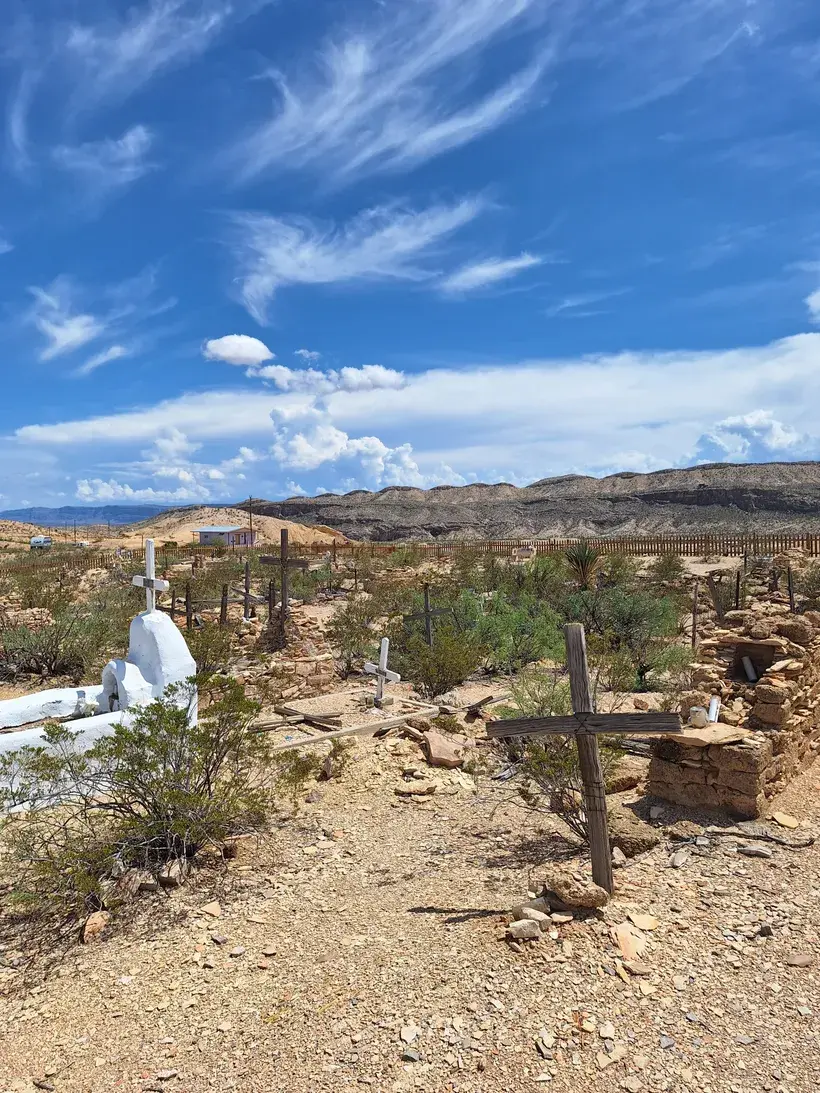 Un vecchio cimitero del West Texas